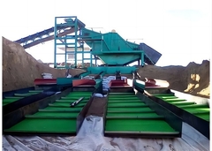 1m x 16m PE Oberflächenblaue goldfarbige Verkleidung für den Goldbergbau