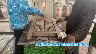 WS 85 Tagebau-Polyurethan-Sieb 500×500 mm Bolzeninstallation Anti-Verstopfung für den Goldabbau