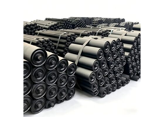 Self Cleaning Conveyor Roller Black Rubber Disc Wet Material Conveyor System