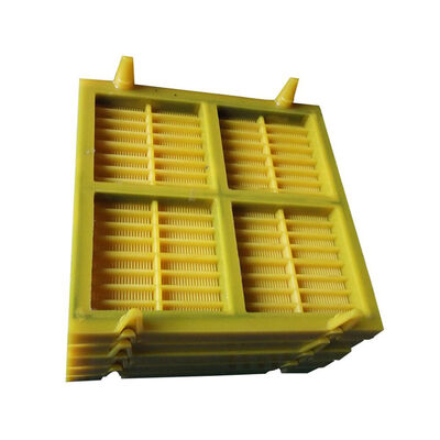 Polyurethane Dewatering Mesh 305mm Width 4mm Slot Rail Support with High Wear Resistance