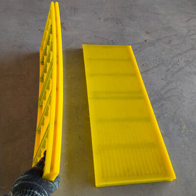 OEM Factory WS85 High Elastic Polyurethane Dewatering Screen Panel with Self-Cleaning Wave Surface and Steel Frame Integration