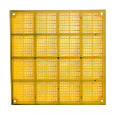 40mm Yellow Polyurethane Screen Mat for Mining with 1.5mm Wire Diameter and High Abrasion Resistance