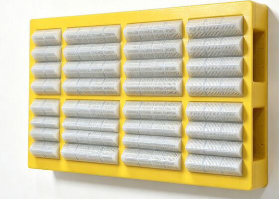 ISO9001 Certified MDI High Rebound Polyurethane Fine Screen Panel with 0.1mm Slots for Tailing Recovery