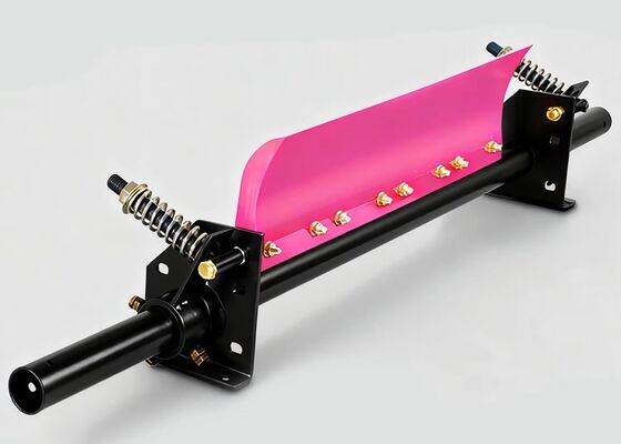 Conveyor Belt PU Scraper Yellow Blade High Strength Aggregate Conveyor System