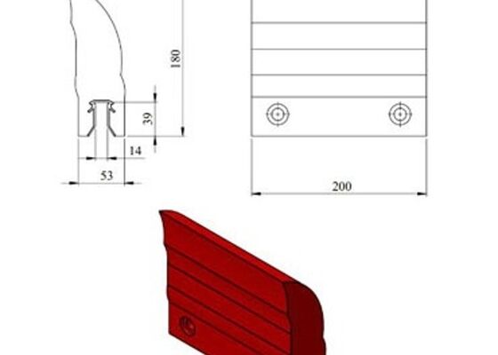 PU Conveyor Belt Cleaner Heavy Duty Quarry Conveyor Wear Resistant Scraper Blade