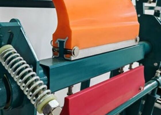 Polyurethane Primary Belt Cleaner Orange Blade Wear Resistant Mining Conveyor Part
