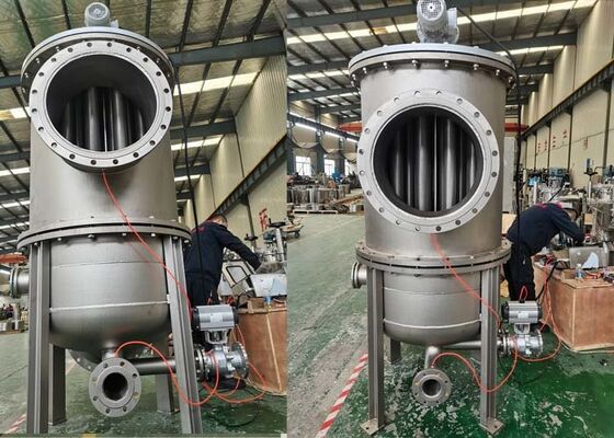 SS304/316 Automatic Tubular Backwashing Cleaning Filter Sewage Treatment Machine