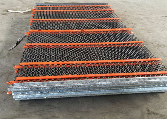 Anti Blocking Self Cleaning Steel Screen Mesh with Round Wavy Wires for Mining Industry