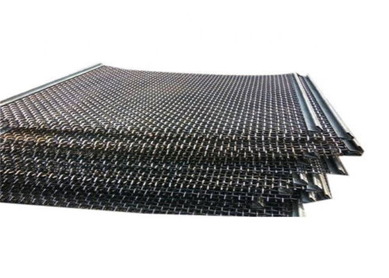 High Carbon Woven Wire Screen Tension Wire Mesh With Hooks for Abrasion Resistant Screening