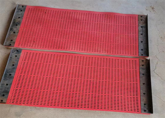 8mm Stärke Rundloch Selbstreinigende Vibrationsgummi-Siebplatte mit Hakensystem