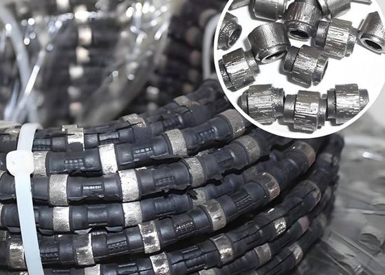 Vakuumgelötete Diamantdrahtsägeperlen Verschleißfest für Granit Marmor Steinbruch