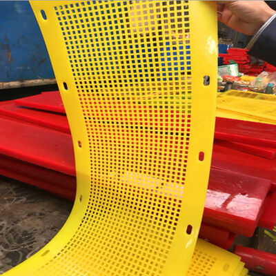 Polyurethan-Flip-Flop-Bildschirmplatte mit 4 mm Löchern und 7 mm Dicke für das Anti-Clogging Sticky Material Screening