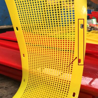 Polyurethan-Flip-Flop-Siebplatte mit 12mm Löchern und 8mm Dicke für Anti-Verstopfungs-Baustoff-Siebung
