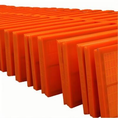 Grüne Farbe 30 mm Polyurethan-Bildschirmmatte mit selbstreinigenden Löchern für Graphit-Screening im Bergbau