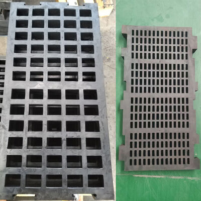 HUATAO 30mm Dicke 305×305mm Landhärte 40-60 Verstopfungsfreie Gummischirmplatte zum Entwässern von Kohle