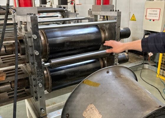 Lineare Geschwindigkeit: Max. 50 mm. Hartverchromte Hochglanzoberfläche. Ultrapräzise Kalanderwalze. Linearer Druck: Max. 1000 kNm