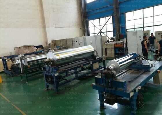 Lineare Geschwindigkeit max. 50 mm. Ultrapräzisions-Kalanderwalze. linearer Druck max. 1000 kNm