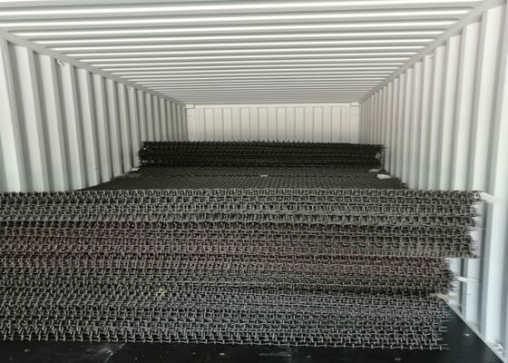 Abrasionsbeständiges hochspannbares Manganstahldrahtnetz für Mineralvorbereitungsanwendungen
