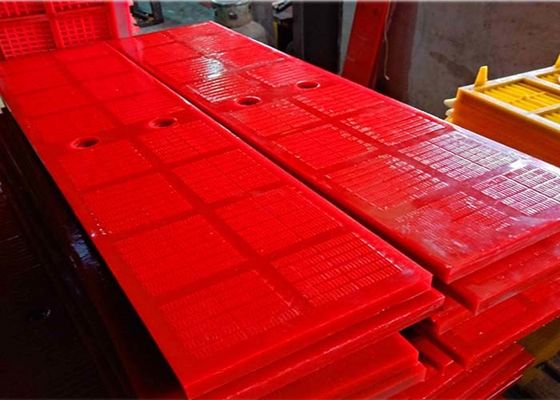 0.125mm Blende Rot Polyurethan Entwässerung Screen Panel mit Rose Nagel Verbindung