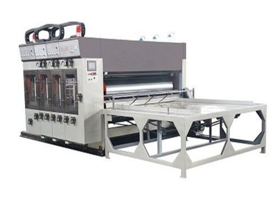 Halb automatisches Wellpappen-Maschinen-Drucken und Nutmaschine